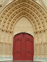 Lyon, Cathedrale Saint Jean, Portail, Porche central (1)